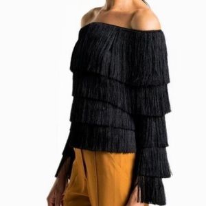 A.L.C Fringe Sweater Top